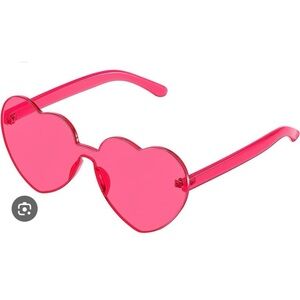 Pink Heart Shaped Sunglasses